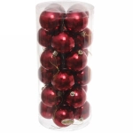 Новогодние шары 6 см (набор 24 шт) «Глянец», темный рубин