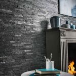 Натуральный камень Кварцит черный Pharaon 150x600x10-20 Неоклассик