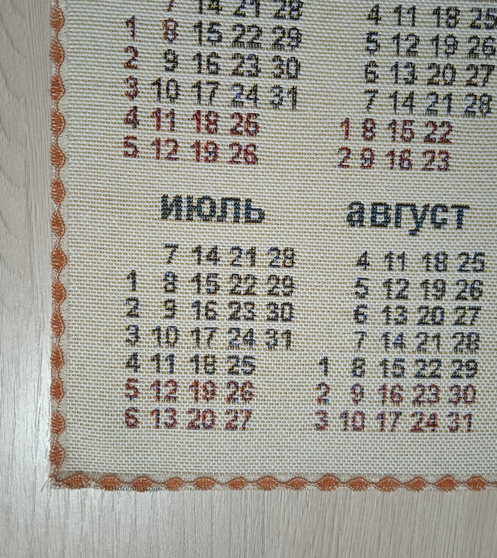 Календарь из гобелена на 2025 год Цветок граната 39х58