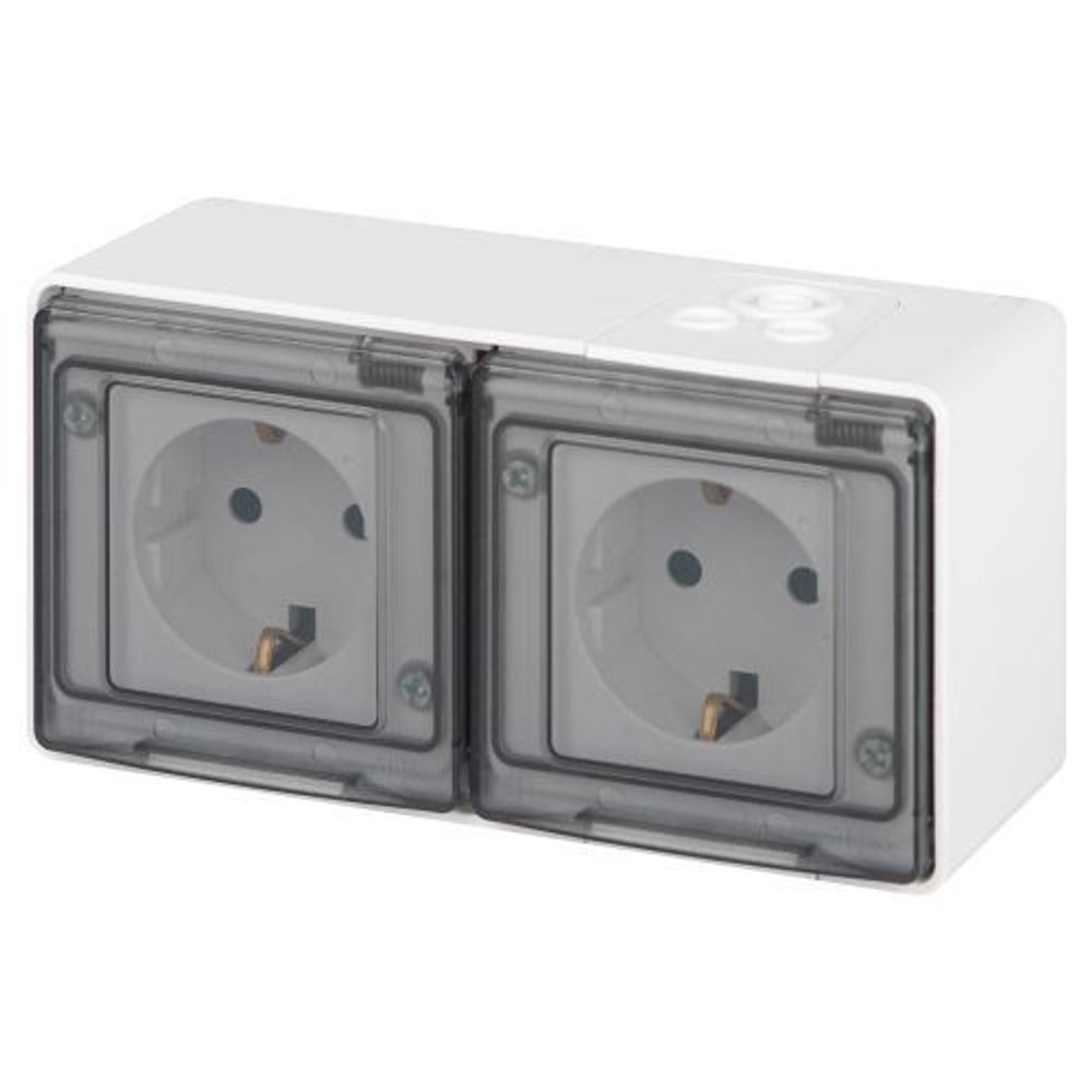 Розетка Эксперт 11-2503-01 2х2P+E гориз. IP55 16А-250В ОУ бел. Эра Б0063264 Розетка Эксперт 11-2503-01 2х2P+E гориз. IP55 16А-250В ОУ бел. Эра Б0063264