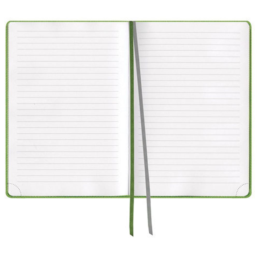 Блокнот А5 (148х213 мм), BRAUBERG "Tweed", 112 л., гибкий, под ткань, линия, зеленый, 110968