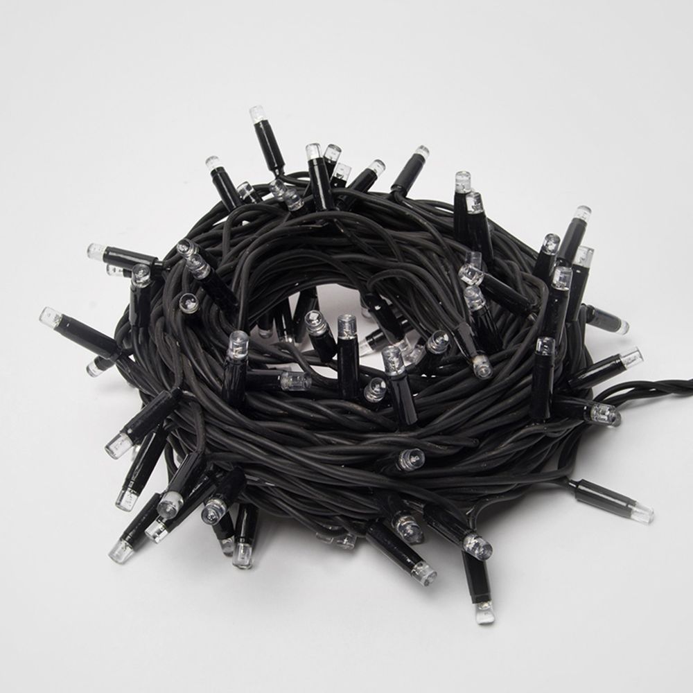 ULD-S1000-120-TBK BLUE IP67 Гирлянда светодиодная с эффектом мерцания. 10м. Соединяемая. 120 светодиодов. Синий свет. Провод черный. TM Uniel.