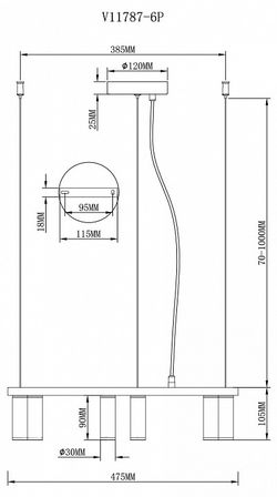 Подвесная люстра Moderli Sofina V11787-6P