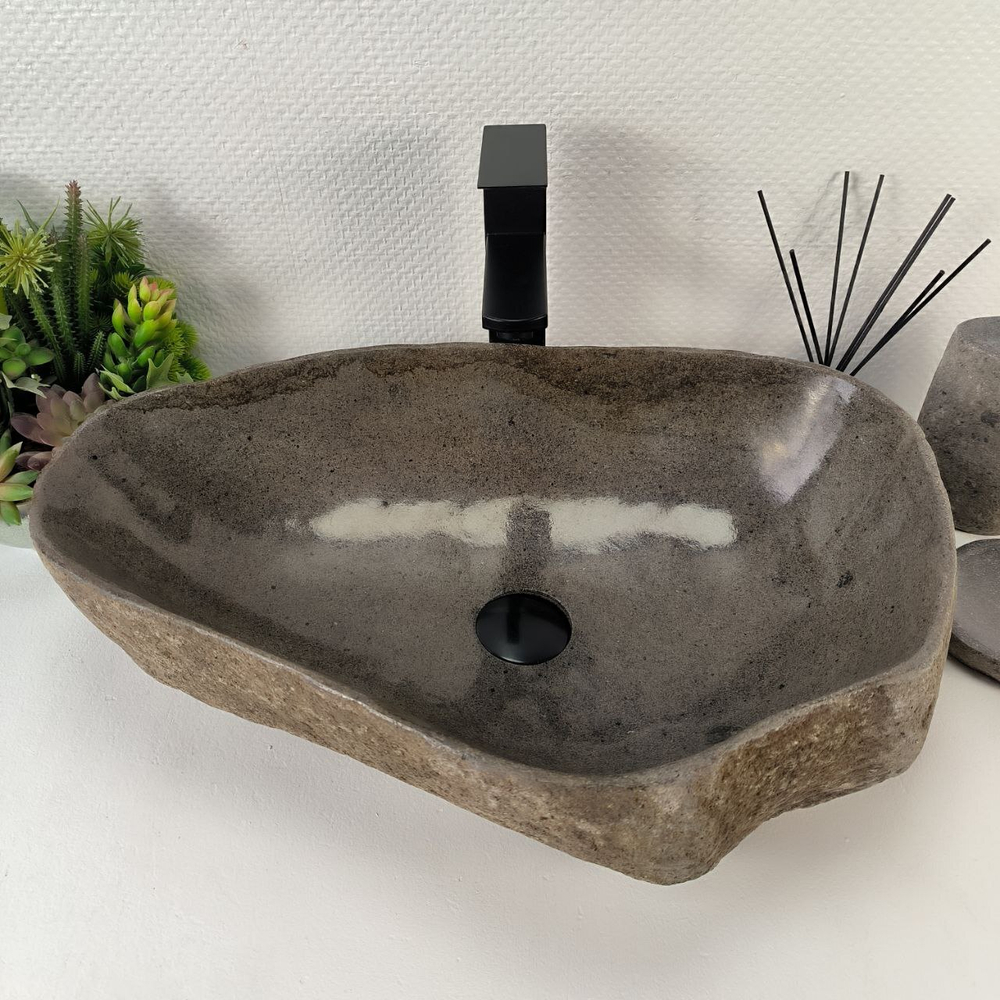 Раковина из речного камня RS-65134 57*39*15 0862