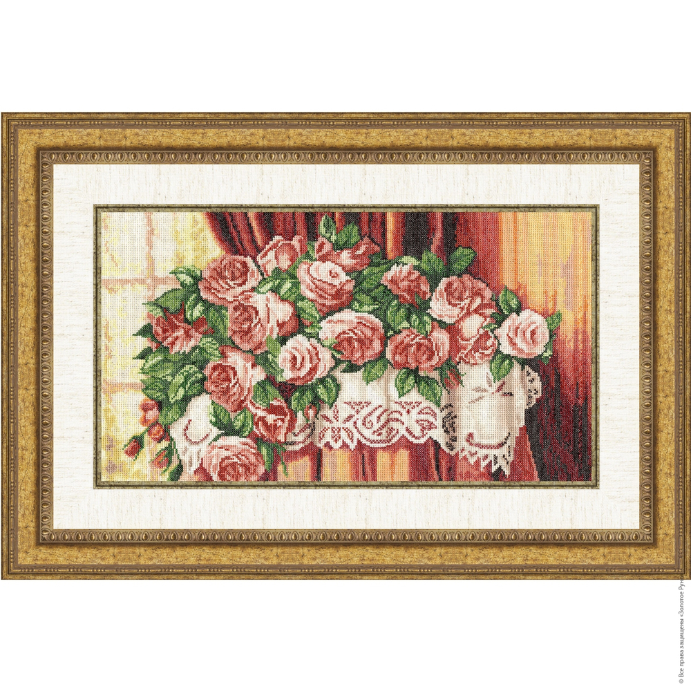 Размер: 21,2×38,3 см;¶Канва: Аида белая 18;¶Вышивается крестом в 1 нить.¶Количество цветов: 36.