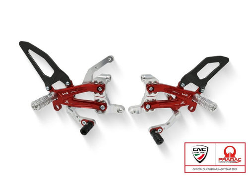 PE408PR CNC RACING PRAMAC EDITION ADJUSTABLE REARSETS (P V4)