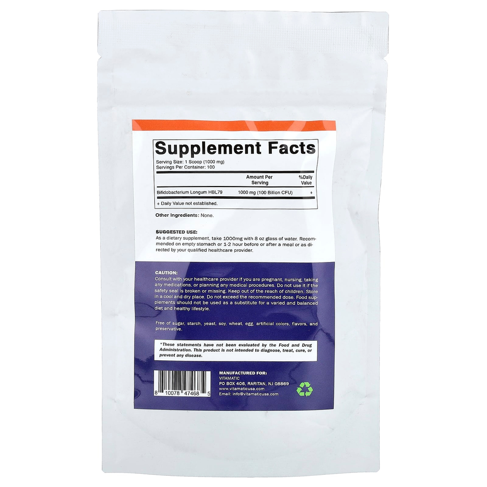 Vitamatic, бифидобактерии лонгум, 100 г (3,5 унции)