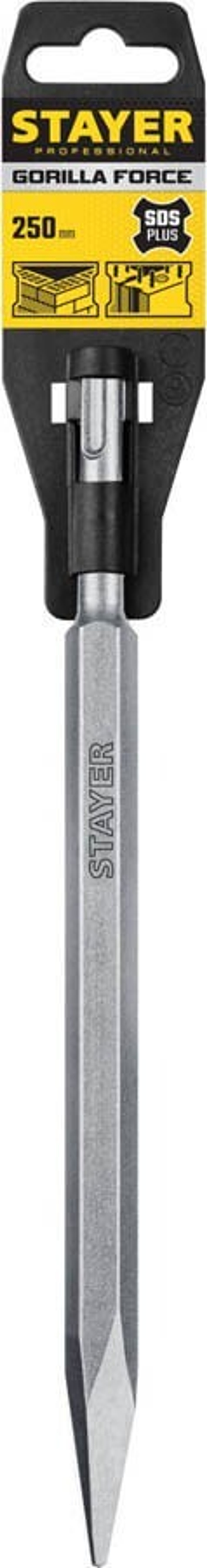 Зубило пикообразное Gorilla Force (250 мм; SDS-Plus) Stayer 29351-00-250_z02
