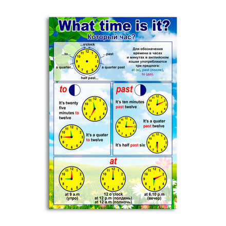 Стенд What time is it? Который час? 150000717