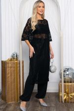 Платье-туника кружевное Ортея (черное) П14594-10М LT Collection