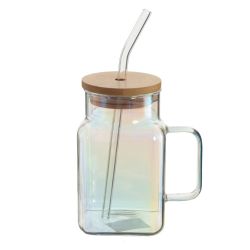 GAEM Кружка с крышкой и трубочкой, 650 мл, L11 W8 H13,5 см, 3в.