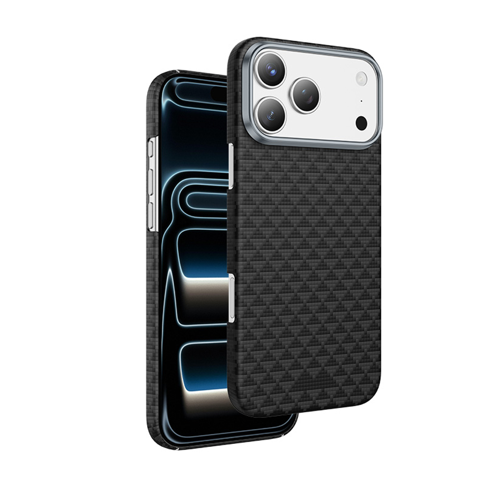Чехол для iPhone 17 Pro Max KeepHone Kevlar Paris MagSafe Case Black