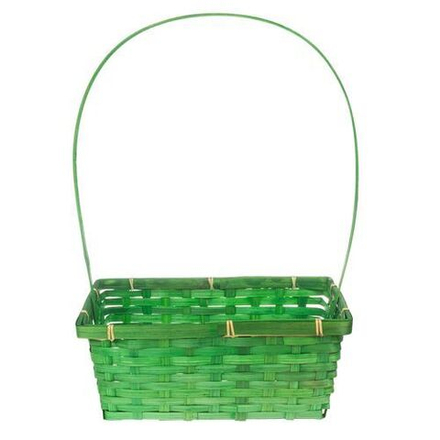 Корзина (бамбук) D30*17.5*H12 ЗЕЛЁНАЯ