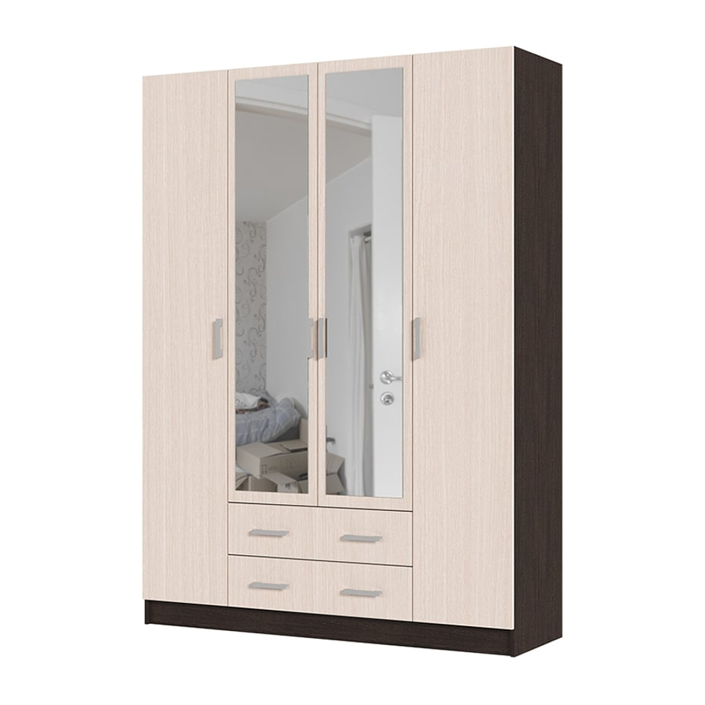 Гармония ШК 602 Шкаф 4х-дверный Венге / Дуб белфорт