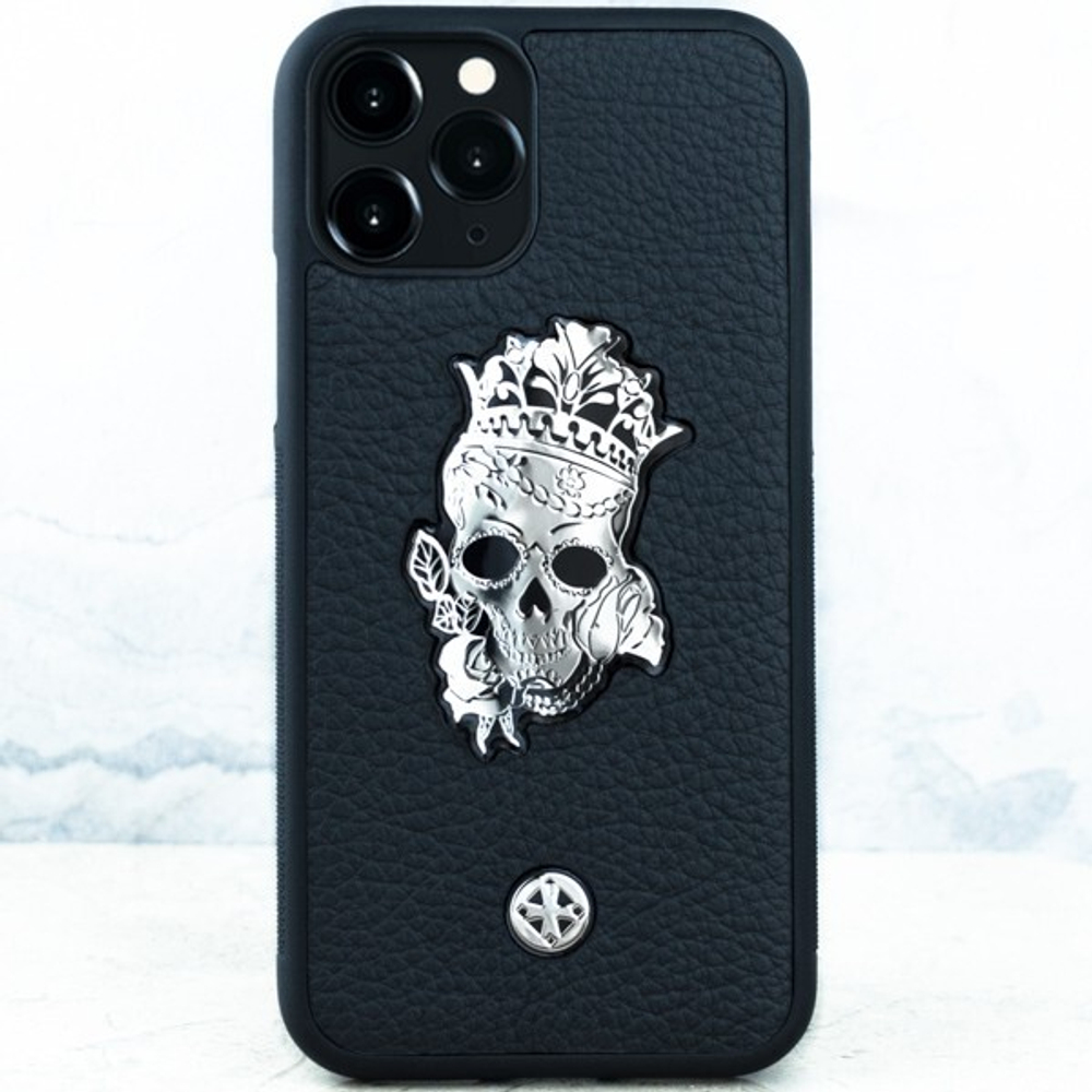 Дизайнерский чехол iPhone Princess Calavera Euphoria HM Premium натуральная кожа ювелирный сплав