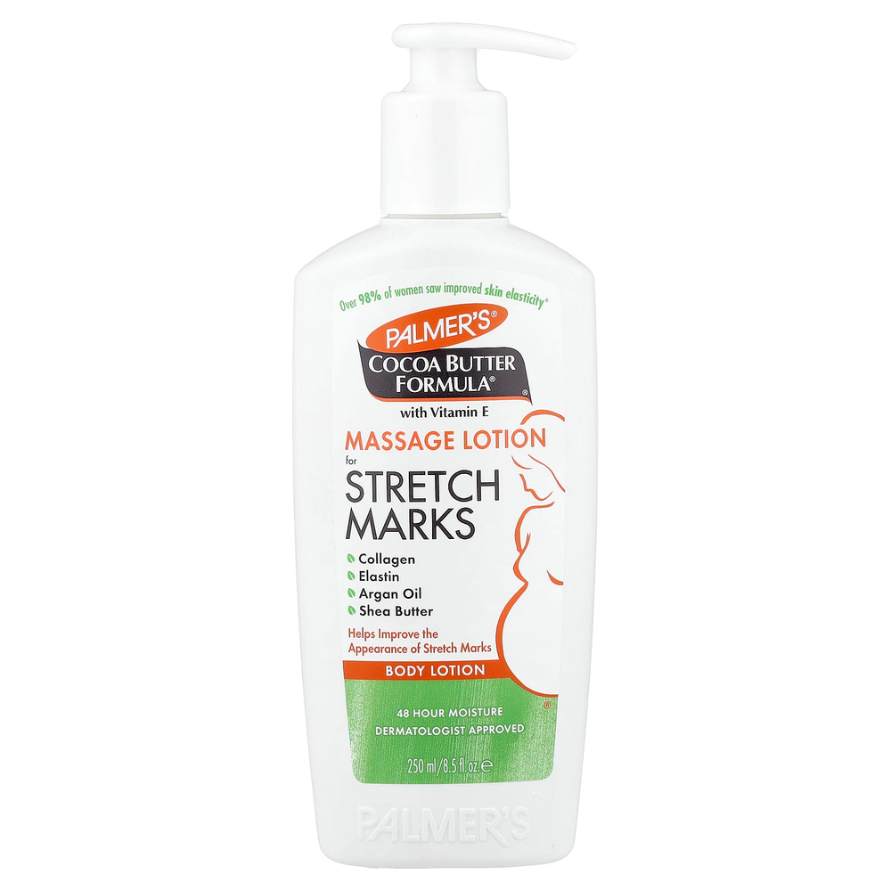Palmer's, Cocoa Butter Formula®, массажный лосьон от растяжек с витамином E, 250 мл (8,5 жидк. унции)