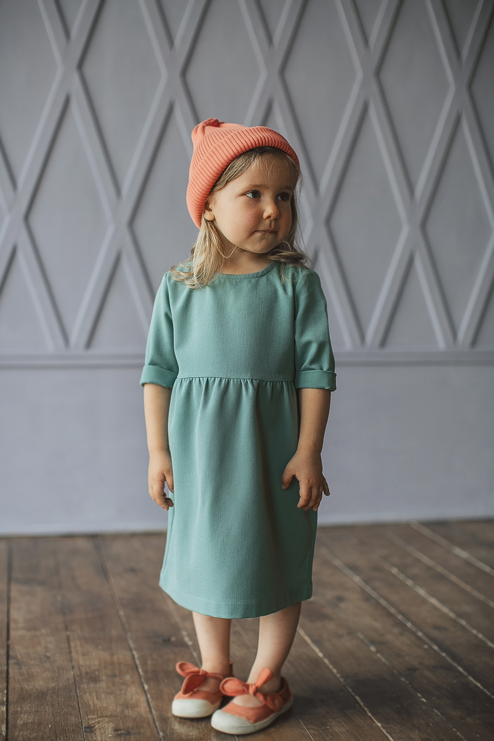 Платье  family look детское - мятное