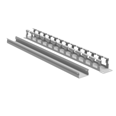 Кабельный органайзер с крышкой 1U, глубина 40 мм, для 19" IT-корпусов, RAL7035