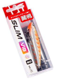 Воблер вертикальный Lucky John Slim VIB S 80, цвет 340