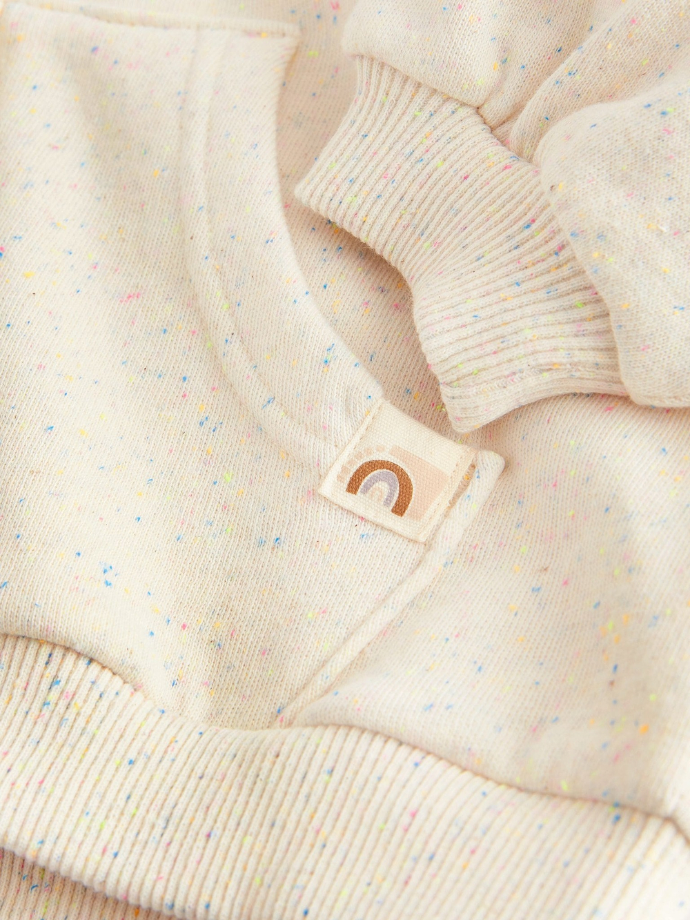 Толстовка с капюшоном на молнии для девочки Next E29-225, Молочный