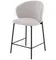 Полубарный стул Blaze 60 см, светло-серое букле, черные ножки 