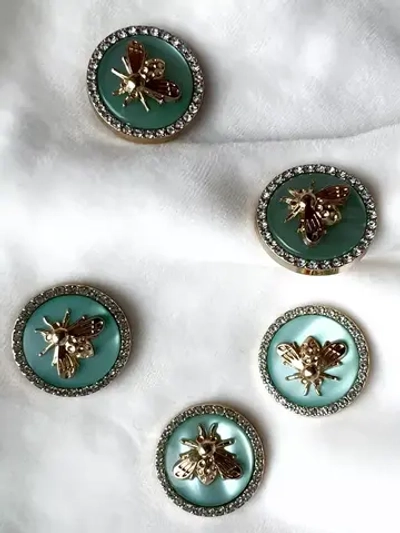 Декоративные металлические пуговицы Жуки-Пчела