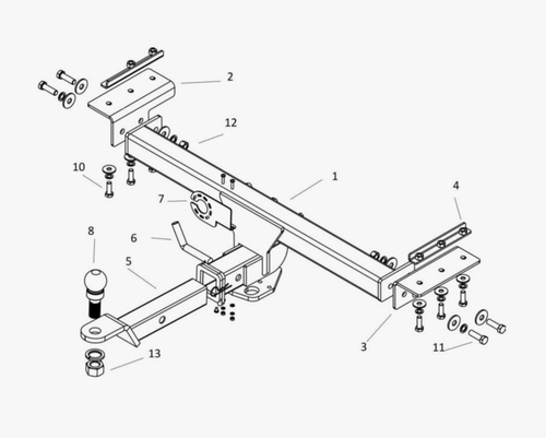 Фаркоп Бизон на Chery Tiggo 7 Pro 2020-(включая Pro Max), Xcite X-Cross 7 2024- (паспорт и сертификат в комплекте)(без электрики) FA 0390-E