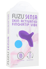 Голубой сенсорный вибромассажёр на палец Fuzu Sensa (Цвет: голубой)