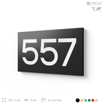 Номер на дверь 557, табличка на дверь для офиса, квартиры, кабинета, аудитории, склада, черная 120х70 мм, Айдентика Технолоджи
