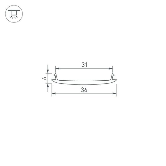 Рассеиватель Arlight Stretch-S-35-Ceil-Center-100M 045380