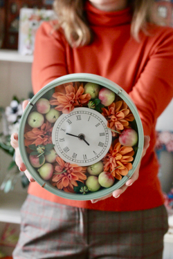 Часы - основа для декорирования (24 см, белые, Япония)