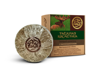 Твердый шампунь «С пантогематогеном» Алтын-Бай, (Восстановление и блеск), 60г.