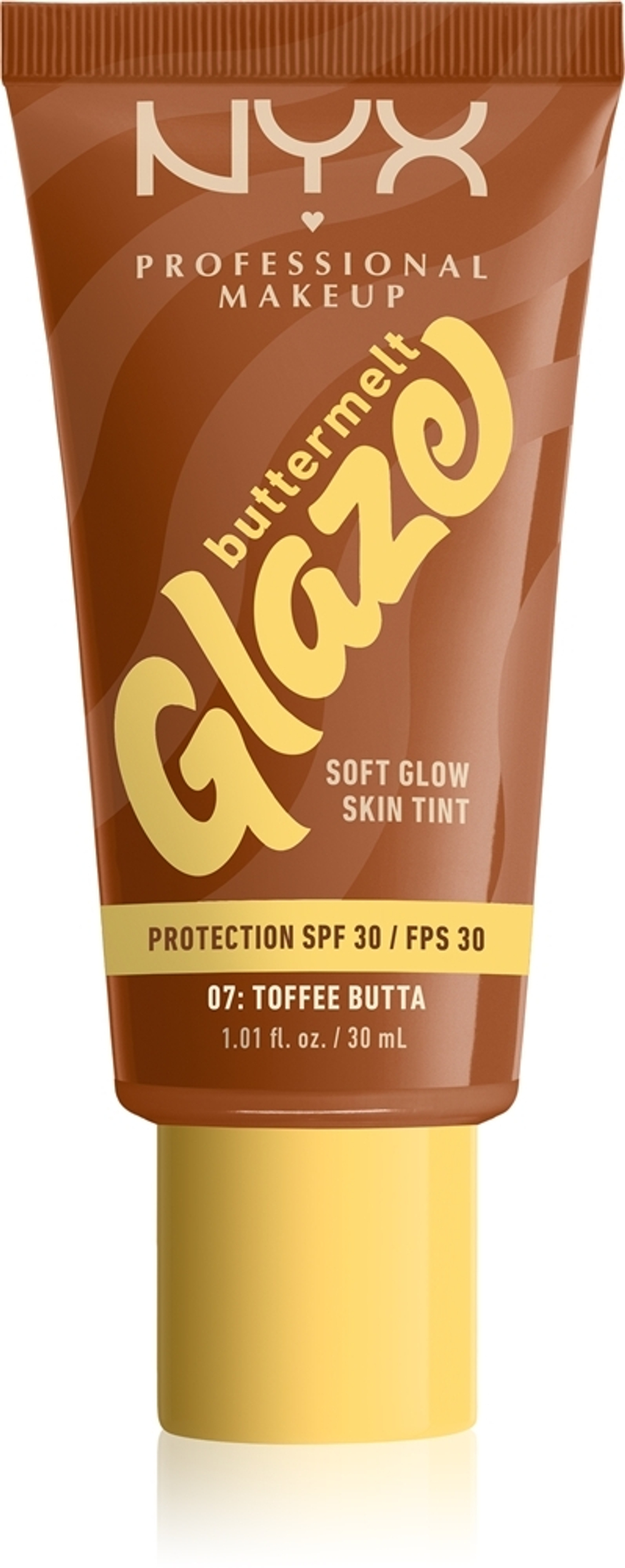 NYX Professional Makeup Buttermelt Glaze - Осветляющий и тонизирующий флюид SPF 30, 30 ml