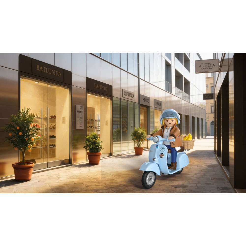 Игровой набор Playmobil 72284 Мотороллер Vespa 80 лет Iconic Style 72284 23 детали — фото 5