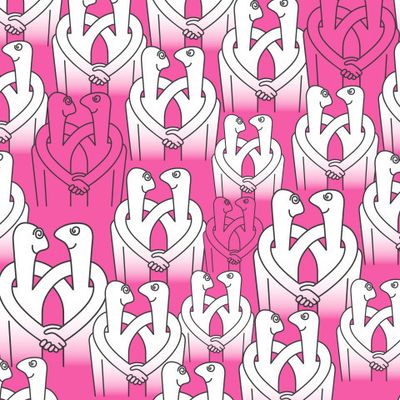 Это любовь! ( на ярко-розовом фоне)