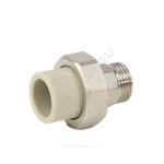 Муфта PP-R комбинированная разъемная серая Дн 20х3/4" НР VALFEX 10156120Г
