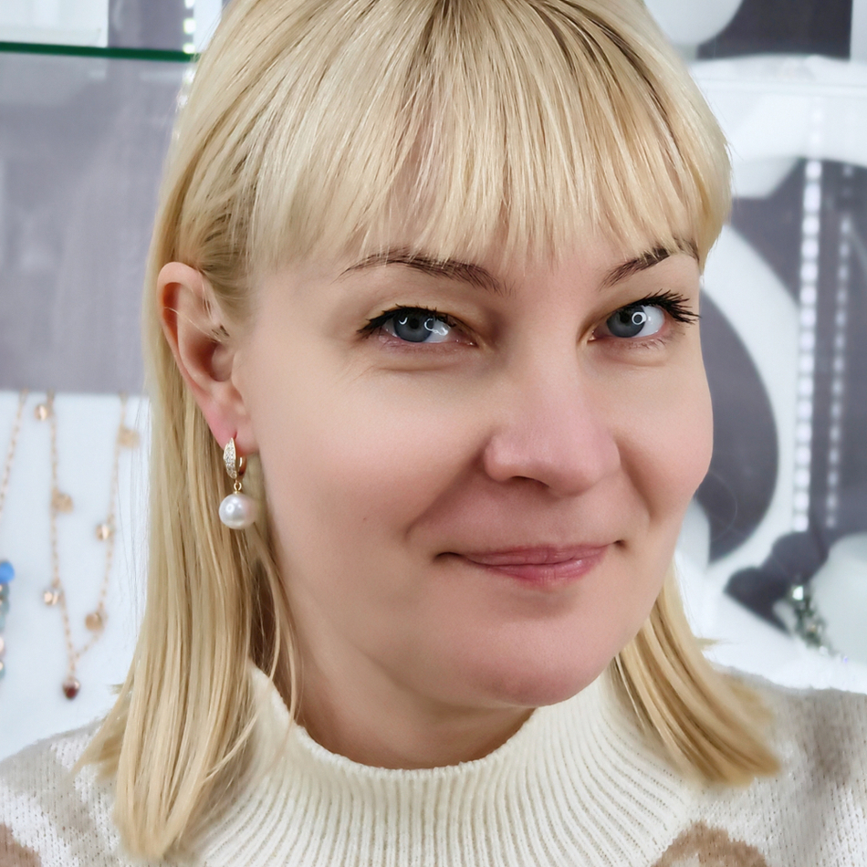 Серьги Fiore Luna WHITE PEARL ABE25386-02 G