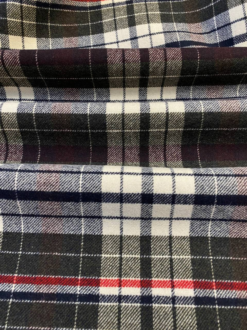 Шерсть пальтовая на дублеринеTommy Hilfiger в разноцветную клетку