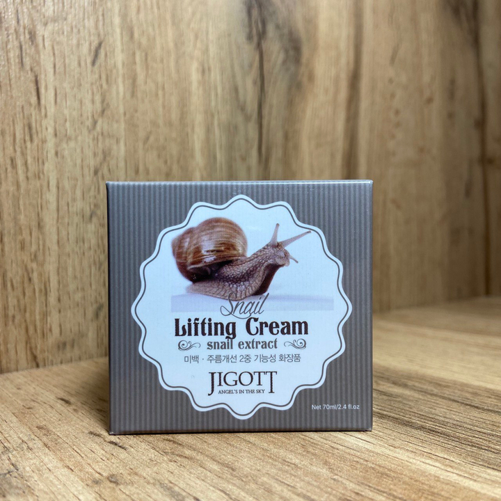 Крем для лица Jigott Lifting Cream Snail Extract Лифтинг эффект с муцином улитки 70 мл