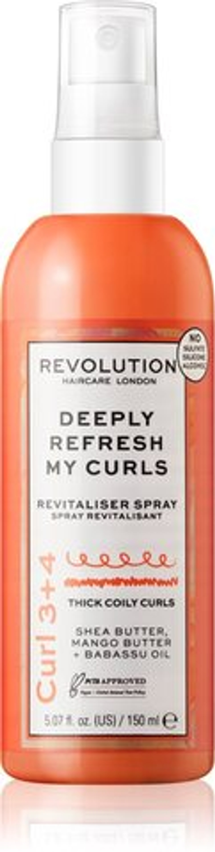 Revolution Haircare My Curls 3+4 Deeply Refresh My Curls - восстанавливающий спрей для кудрявых волос /   150  ml  / GTIN 5057566492010