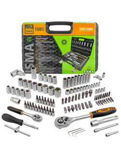 Набор инструментов 108пр. 1/4'', 1/2''(6гр.) ISMA ISMA-41082-5EURO