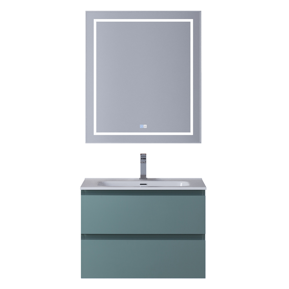 Тумба с раковиной подвесная BelBagno KRAFT-700-2C-SO-AO Голубой матовый, раковина белая BB700ETL