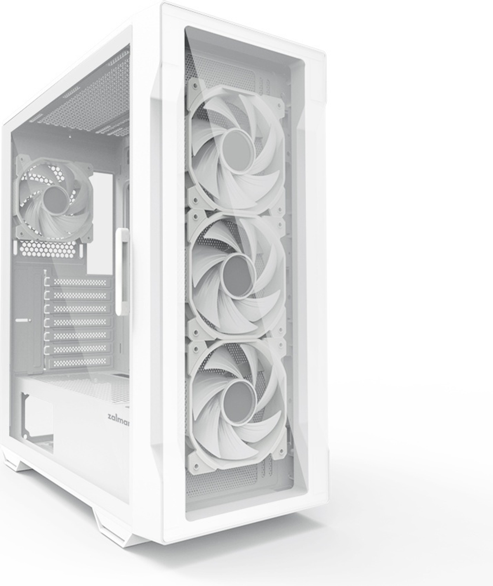 Корпус Zalman I3 NEO TG WHITE, без БП, 1xUSB3.0, 2xUSB2.0, 4x120mm RGB fans, TG Side/Fr I3NEOTGWHITE
