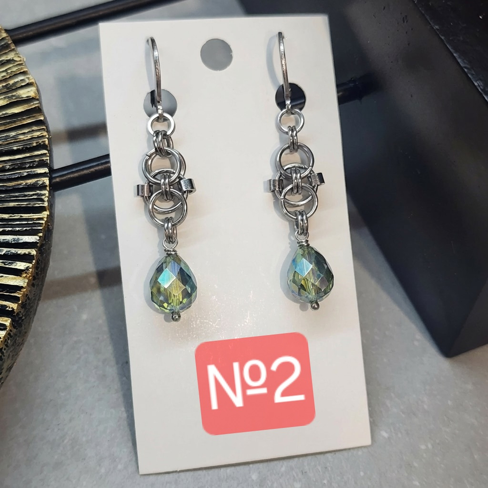 Набор материалов для серёг "Маркиза", кольчужное плетение МК