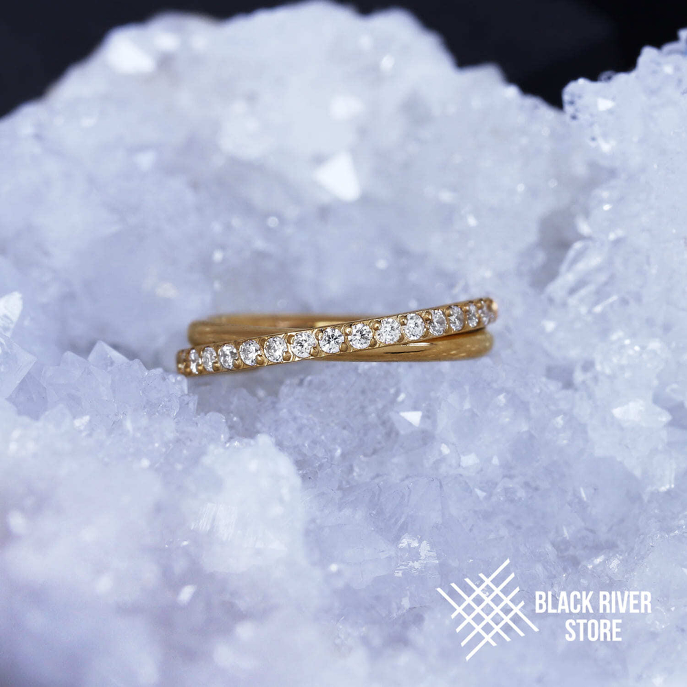 Кликер Weave Crystal PVD Yellow 1.2мм