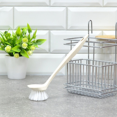 Щетка для посуды с прямой ручкой "Malta" (бежевый)