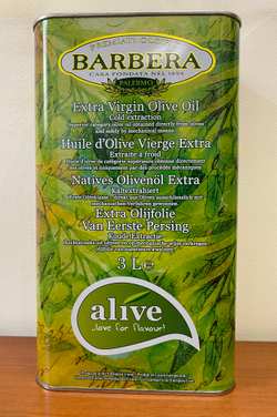 Оливковое масло BARBERA Alive Extra Virgin 3 литра в жестяной канистре Италия