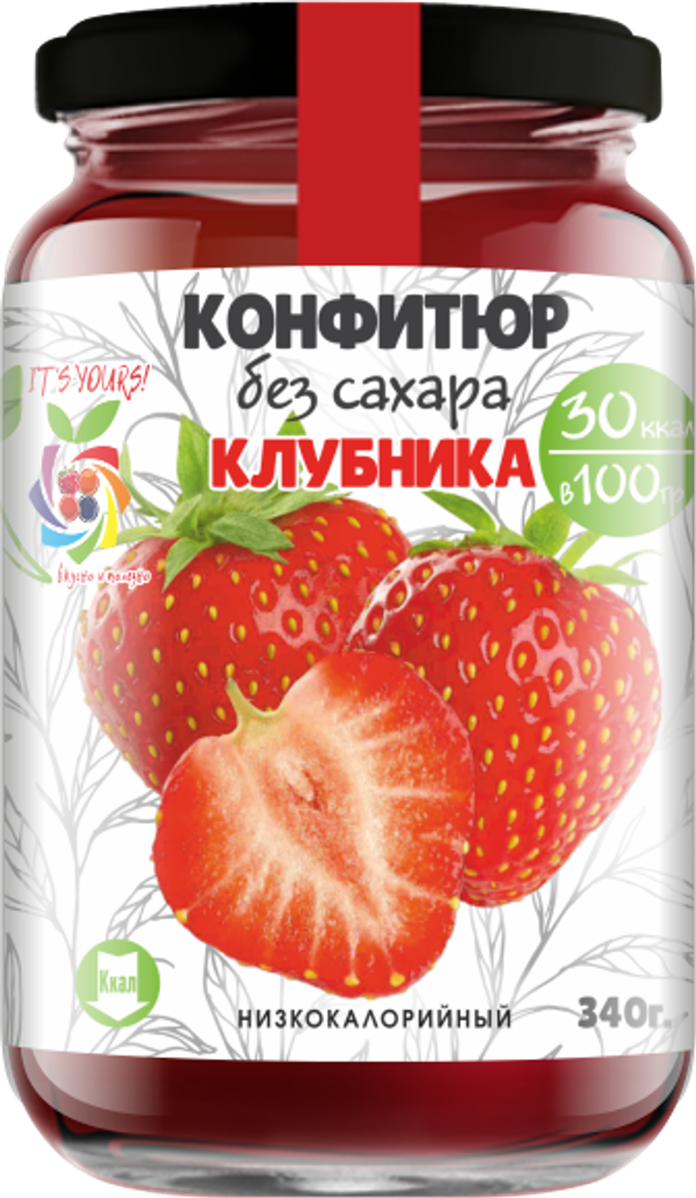Клубника конфитюр банка 340 гр