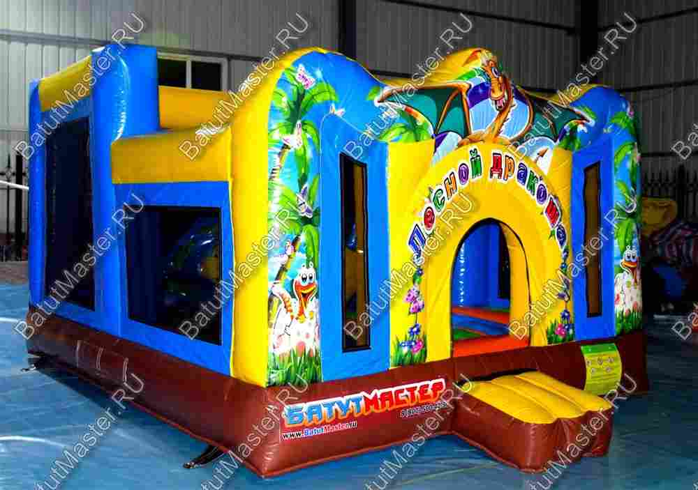 Надувной батут "Лесной дракон" 5*3.5*2.5 м