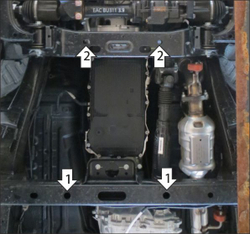 Защита КПП. 2 мм, Сталь. для Changan Hunter Plus 2023-н.в., Motodor.77215